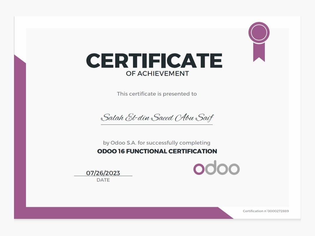 ODOO Certification